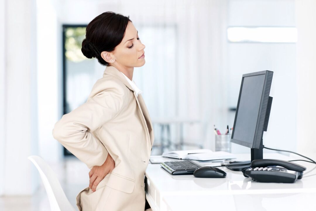 trabalho sedentário como causa do desenvolvimento de osteocondrose cervical